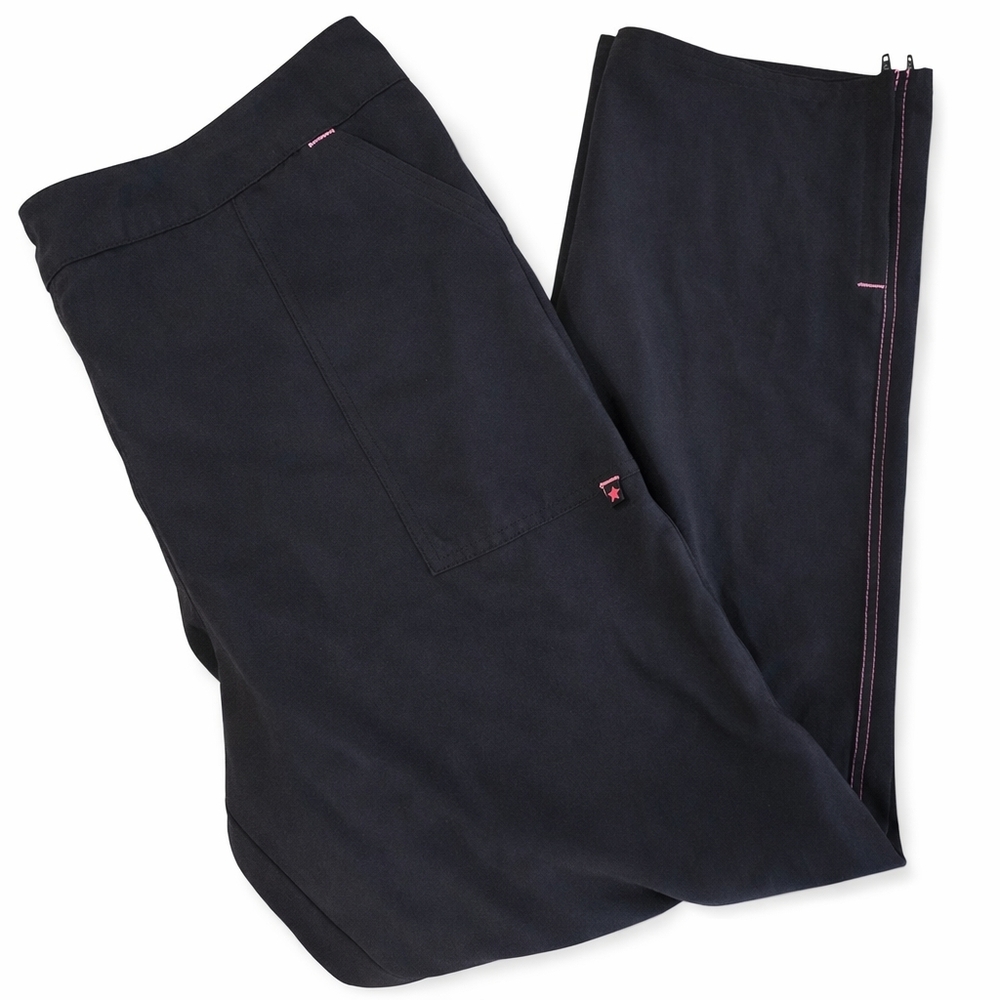 Scrubstar Black Scrub Pants XL Women Cargo Stretch Elastic Waist Medical Work